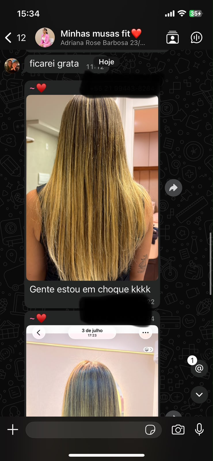 Depoimento de aluna surpresa com o resultado